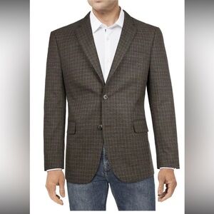 Tommy Hilfiger Mens Suit Separate Brown Size 38 Long Blazer Modern